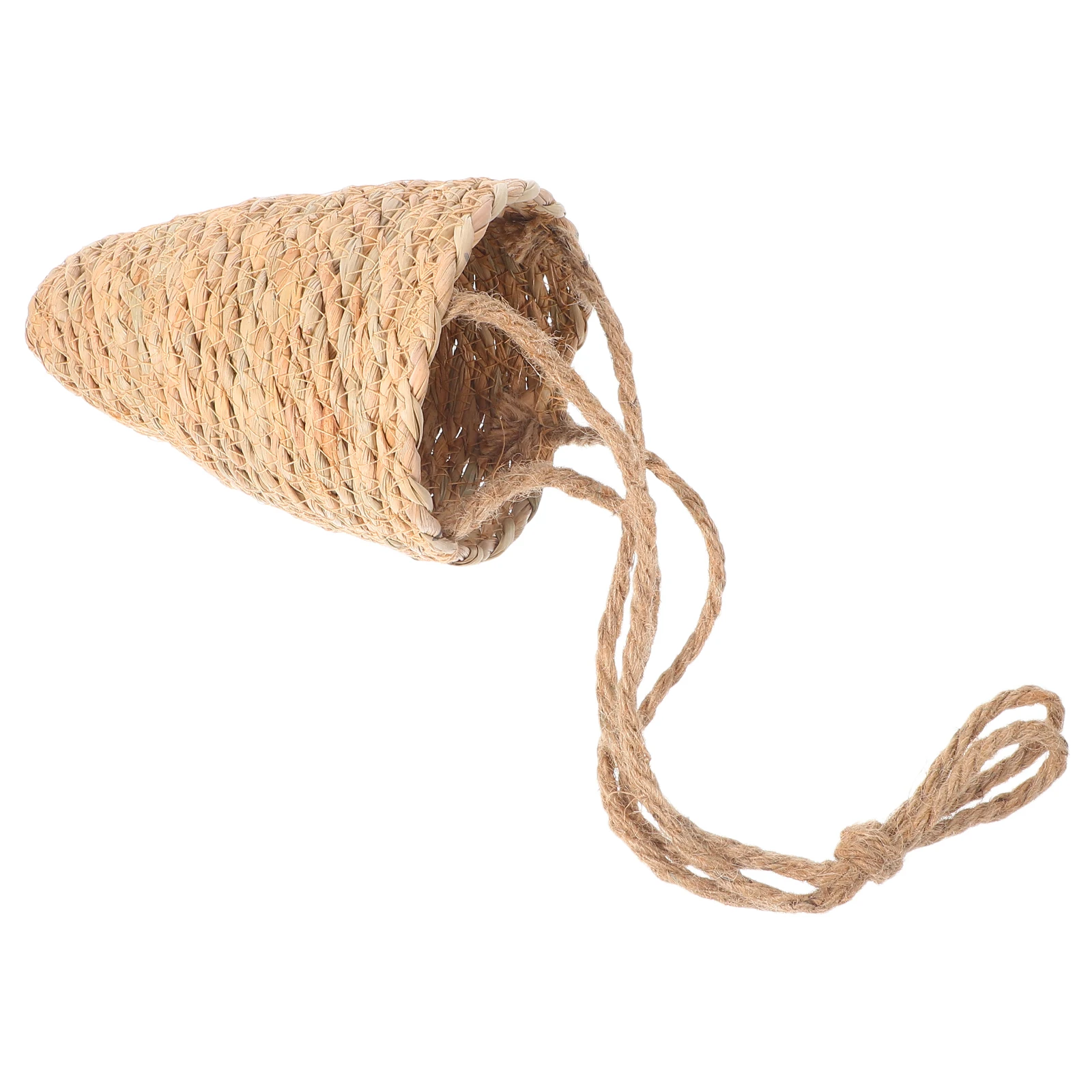 

1pc Hanging Seagrass Plant Basket Woven Rattan Flowerpot Wall Mount For Home Balcony Garden Decor Artificial Plants Hanging