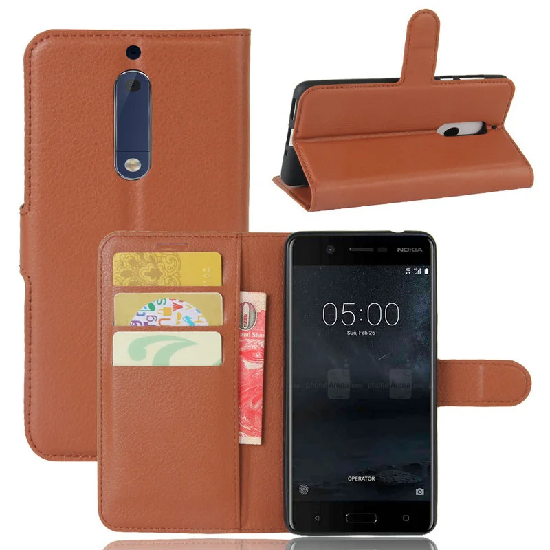 For Nokia 5 5.1 TA-1053 Wallet Flip Leather Case for Nokia 8 for Nokia 6  6.1 2nd Gen Phone Back Cover Etui