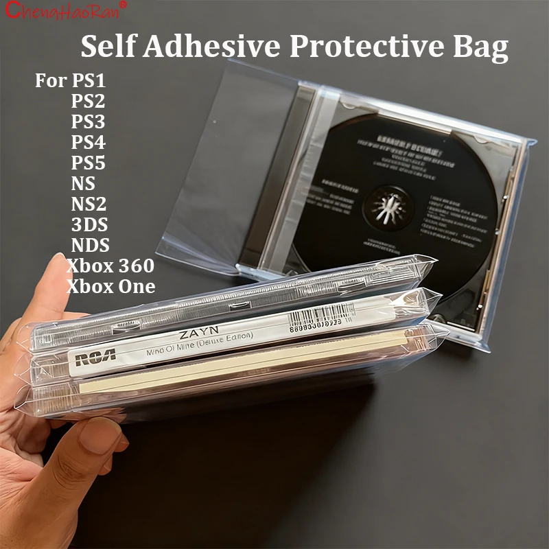 100 Pezzi Di Buste Protettive Autoadesive Antipolvere E Antiumidità Per Scatole NS2, PS4, PS5, PS1, PS2, PS3, Psp, Xbox One, 360, Wii