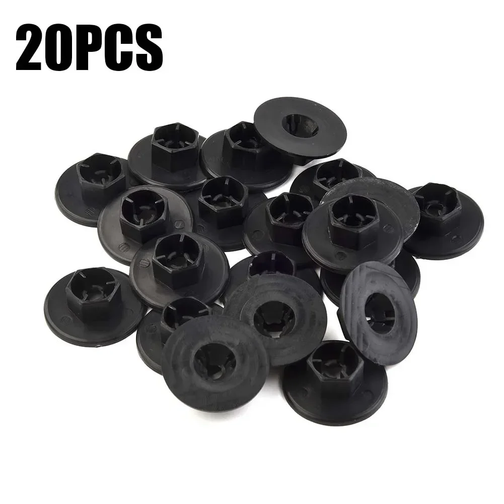 20PCS Mudguard Liner Mud Guard Nuts 84145-26000 Nylon66 Screw-On Bolt-On Clip-On For Hyundai For Kia Fender Liner Mud Guard Nut