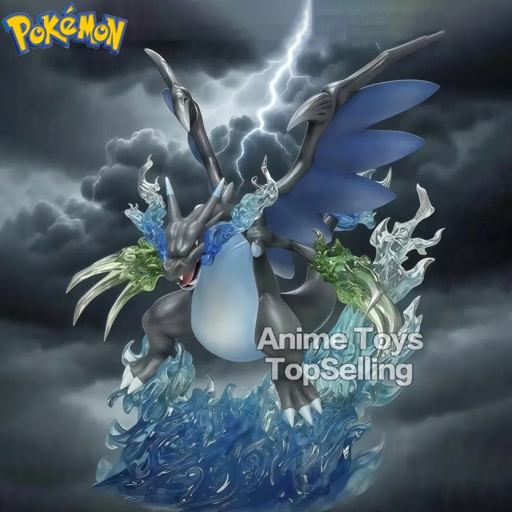 18 سنتيمتر أنيمي بوكيمون الشكل Charizard X عمل أرقام بولي كلوريد الفينيل تمثال سطح المكتب الزينة جمع نموذج اللعب الهدايا