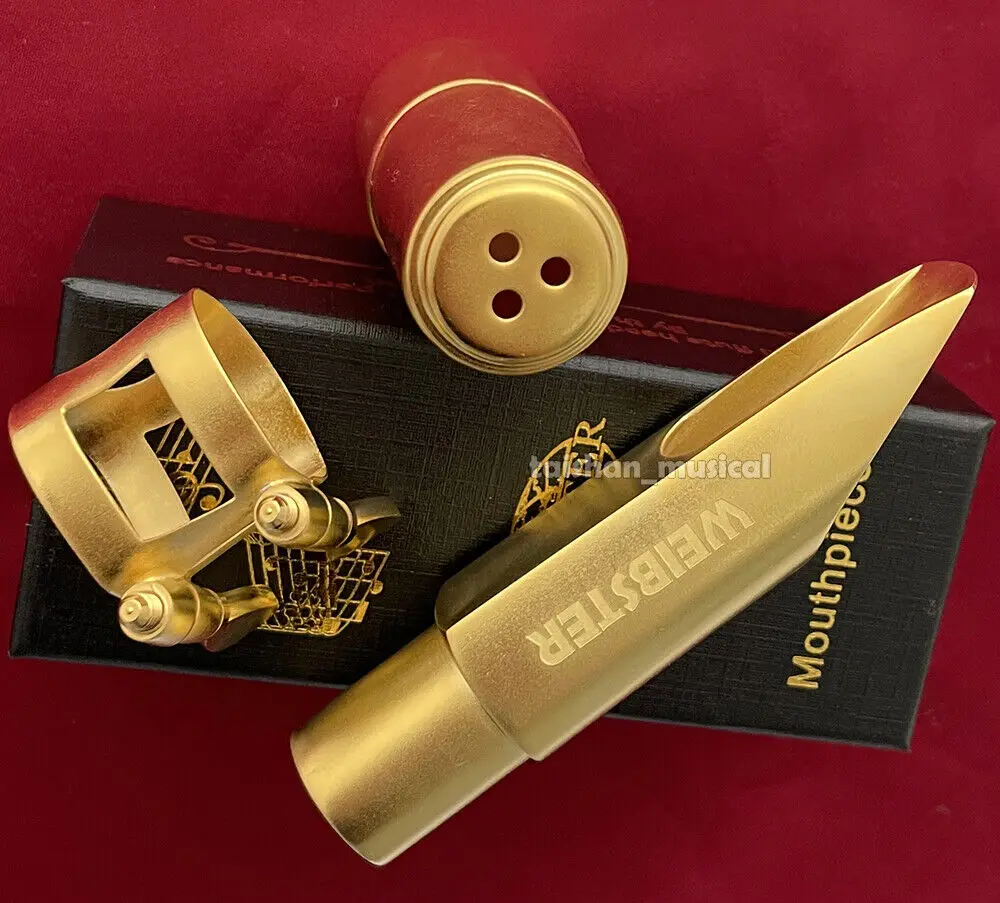 

Customized Metal mouthpiece for c melody saxophone Satin Gold 6 - 7 #