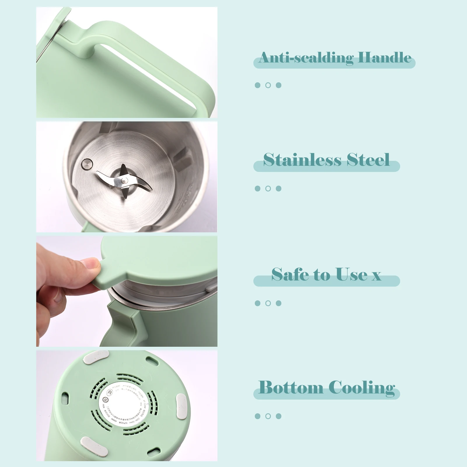 Многофункциональная машина для приготовления соевого молока, 350 мл, соковыжималка, машина для соевого молока с нержавеющей сталью и лезвием, мультиварка-миксер