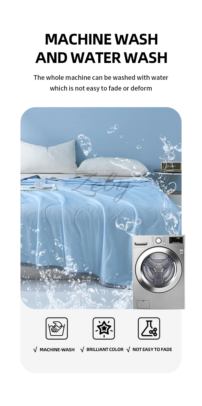 New Wave Pattern Cool Summer Blanket Natural Coolness Qulited Duvet Cooling Sensation Comforter Well-vetilated Queen King Quilt