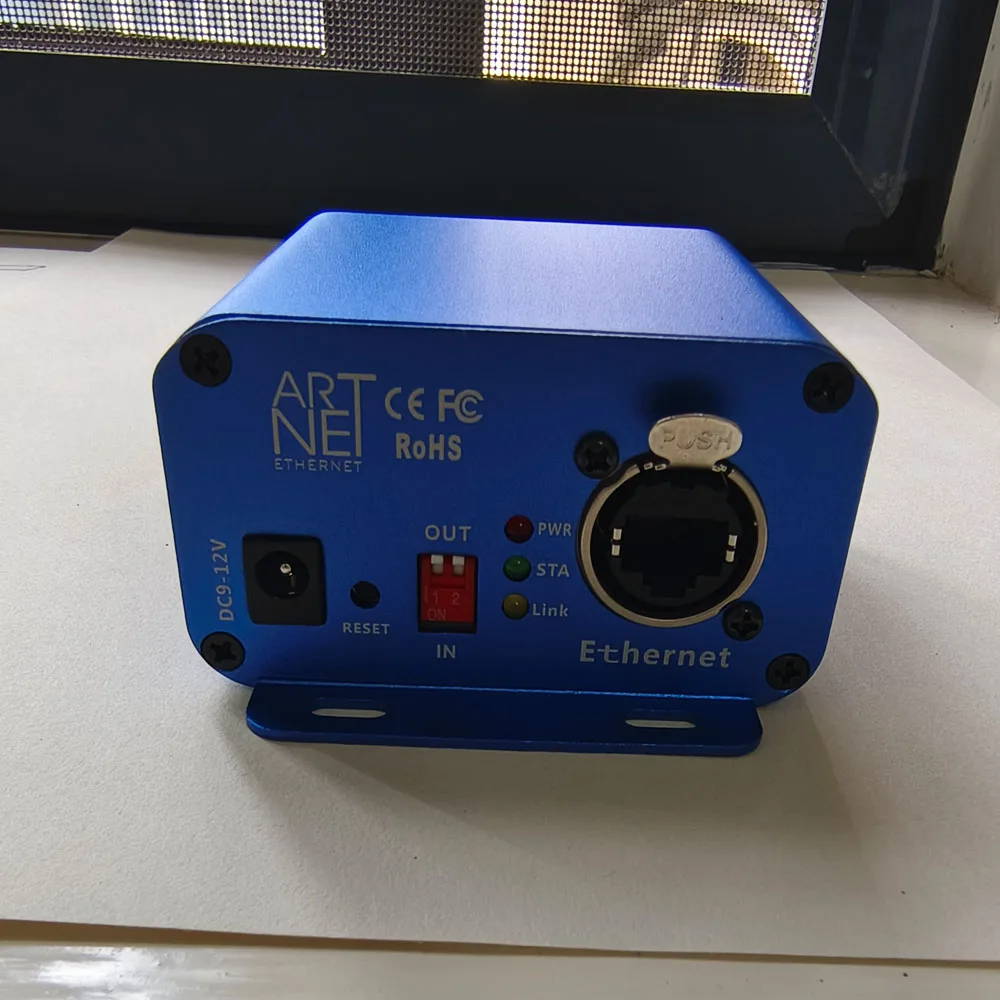 ArtNet to DMX Controller DMX512 1024CH Ethernet Lighting Controller DMX512 Dimmer Disco Lighting 3PIN XLR in/Out Signal Converte