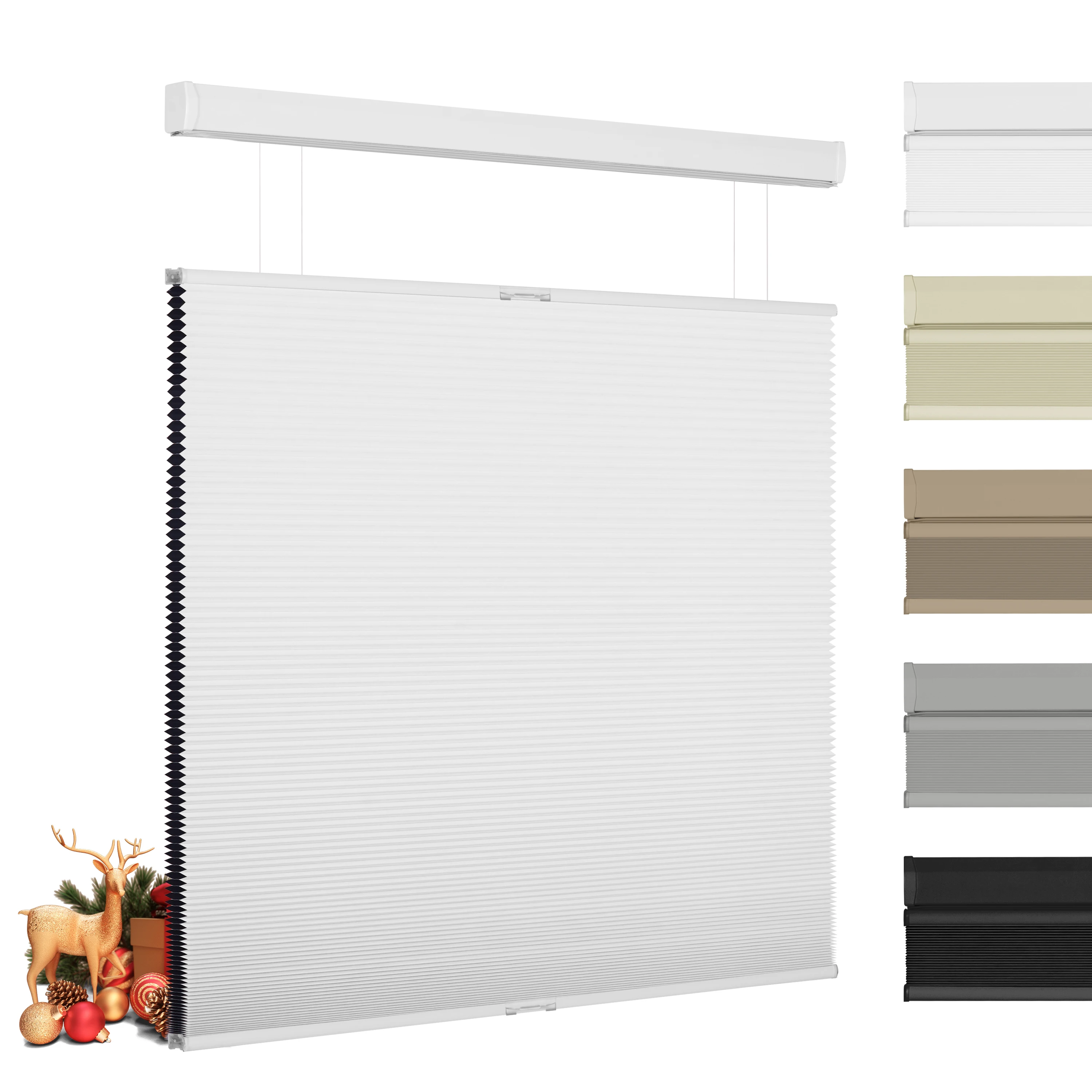 Blackout Cellular Shades Cordless, Top Down Bottom up Honeycomb Blinds for Windows, Thermal Insulated ,Easy Install,Custom Size