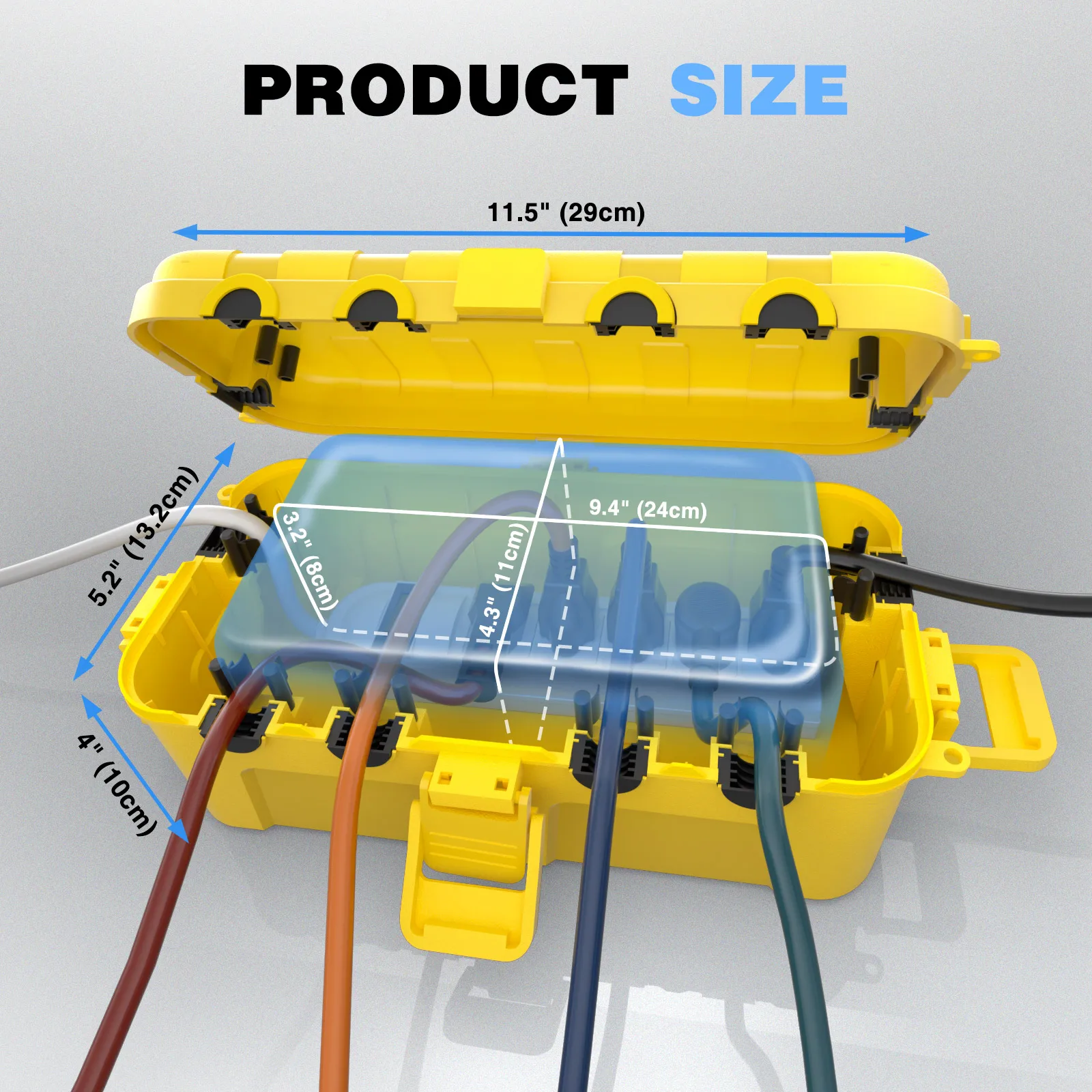 صندوق كهربائي خارجي مقاوم للماء صندوق وصلات مقاوم للماء كديكور عيد الميلاد لأسلاك التمديد الخارجية شرائط الطاقة الخفيفة التوصيل #6