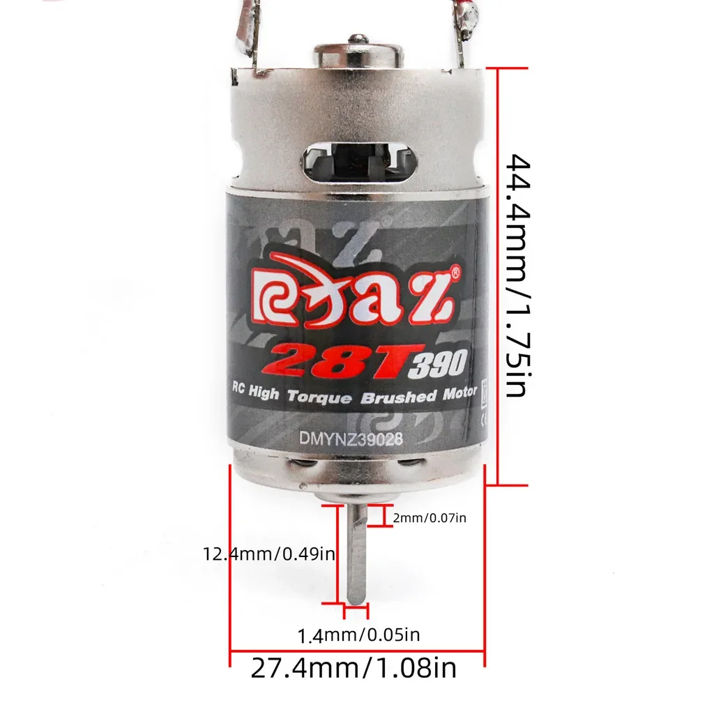 370 380 390 Brushed Motor DC Motor for 1:10 1:12 1:14 1:16 1:18 1:24 RC Crawler Car AXIAL SCX24 Tamiya Wltoys WPL MN HSP RGT