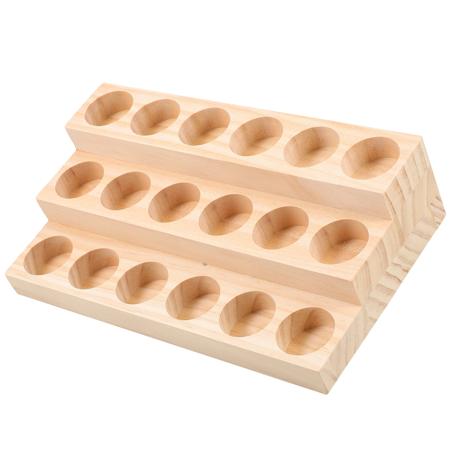 Wood Tiered Oil Organizer Essential Cabinet Rack for Oils Wooden Holder Storage Riser Display Stand Shelving