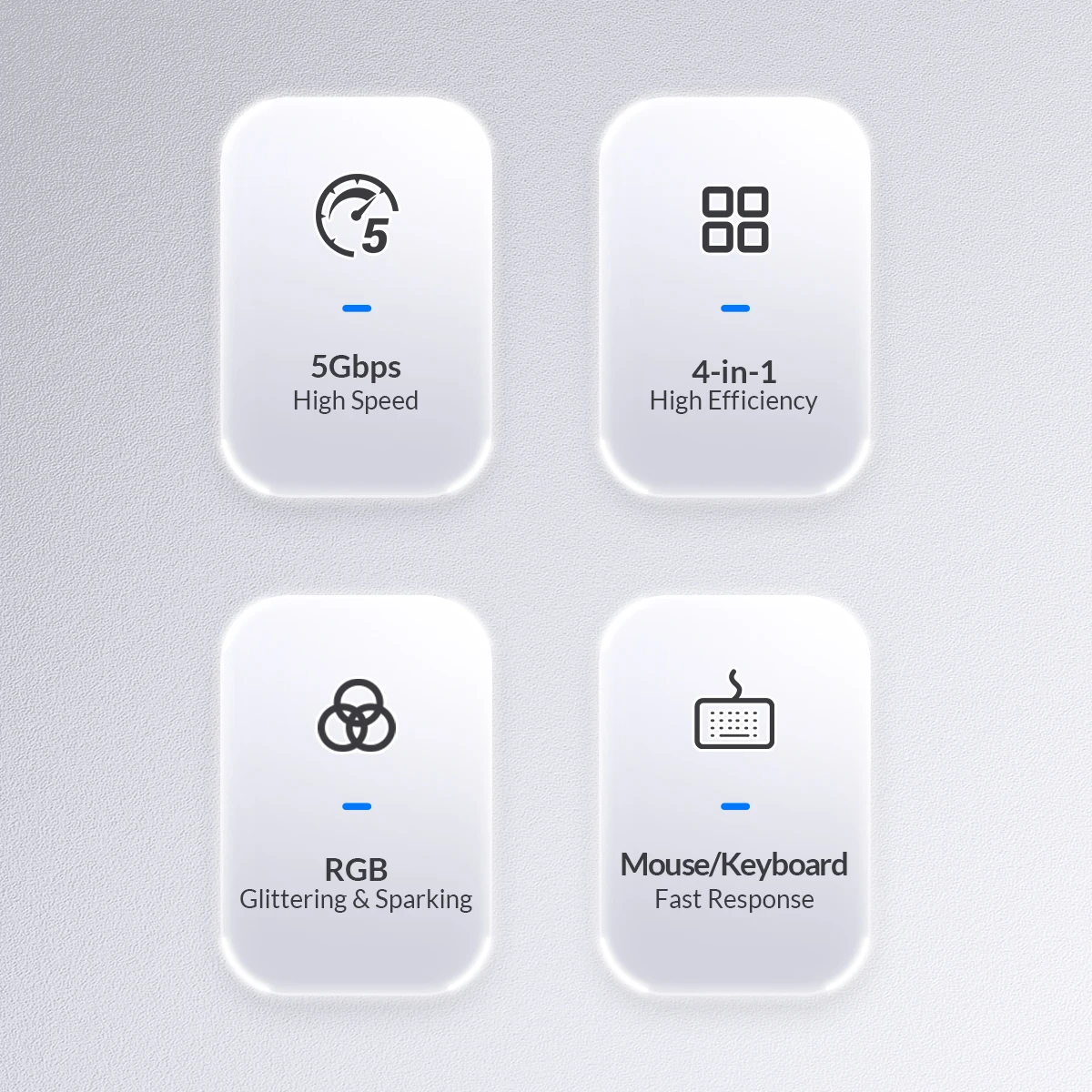 

ORICO RGB USB 3.0 HUB With Type C Power Port 5Gbps High Speed Multi Splitter OTG Adapter For PC Computer Accessories Macbook Pro