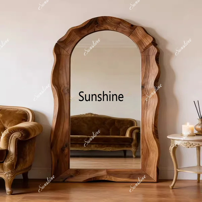 

Medieval style, full-length mirror, bedroom, living room, arched, irregular wabi-sabi style, cloakroom