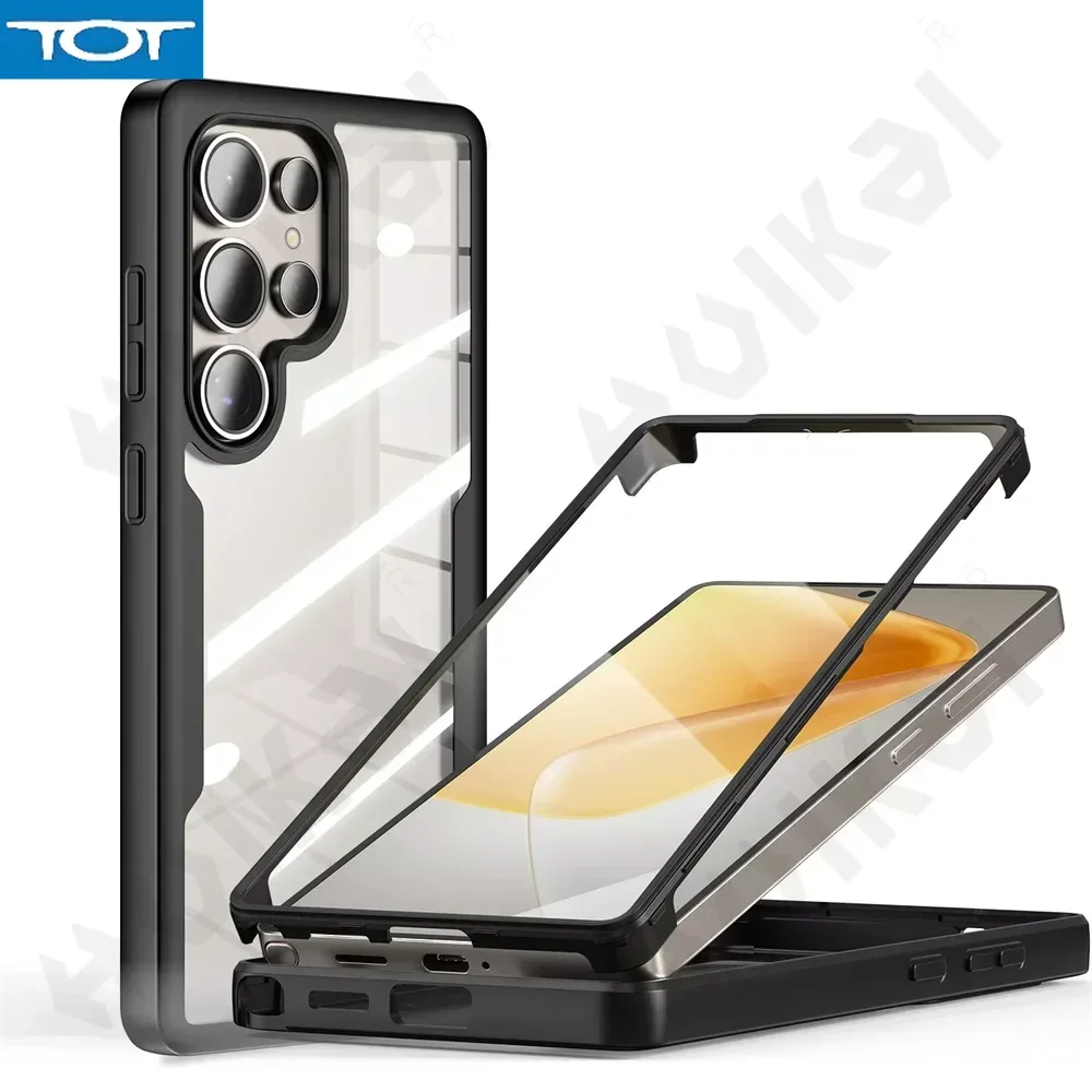 

Чехол для Samsung Galaxy S25 S24 S23 Ultra Plus A55 A35 A56 A36 4G 5G 360, полностью противоударный силиконовый защитный чехол для экрана телефона