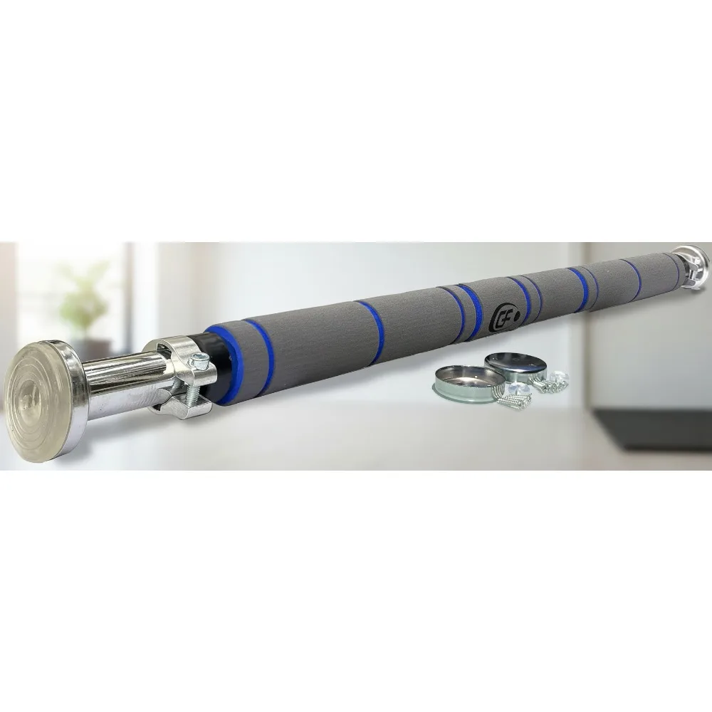 

Регулируемая штанга для подтягивания дверного проема 27–39 дюймов — сверхмощная штанга для подтягивания подбородка с безопасными креплениями для домашнего спортзала