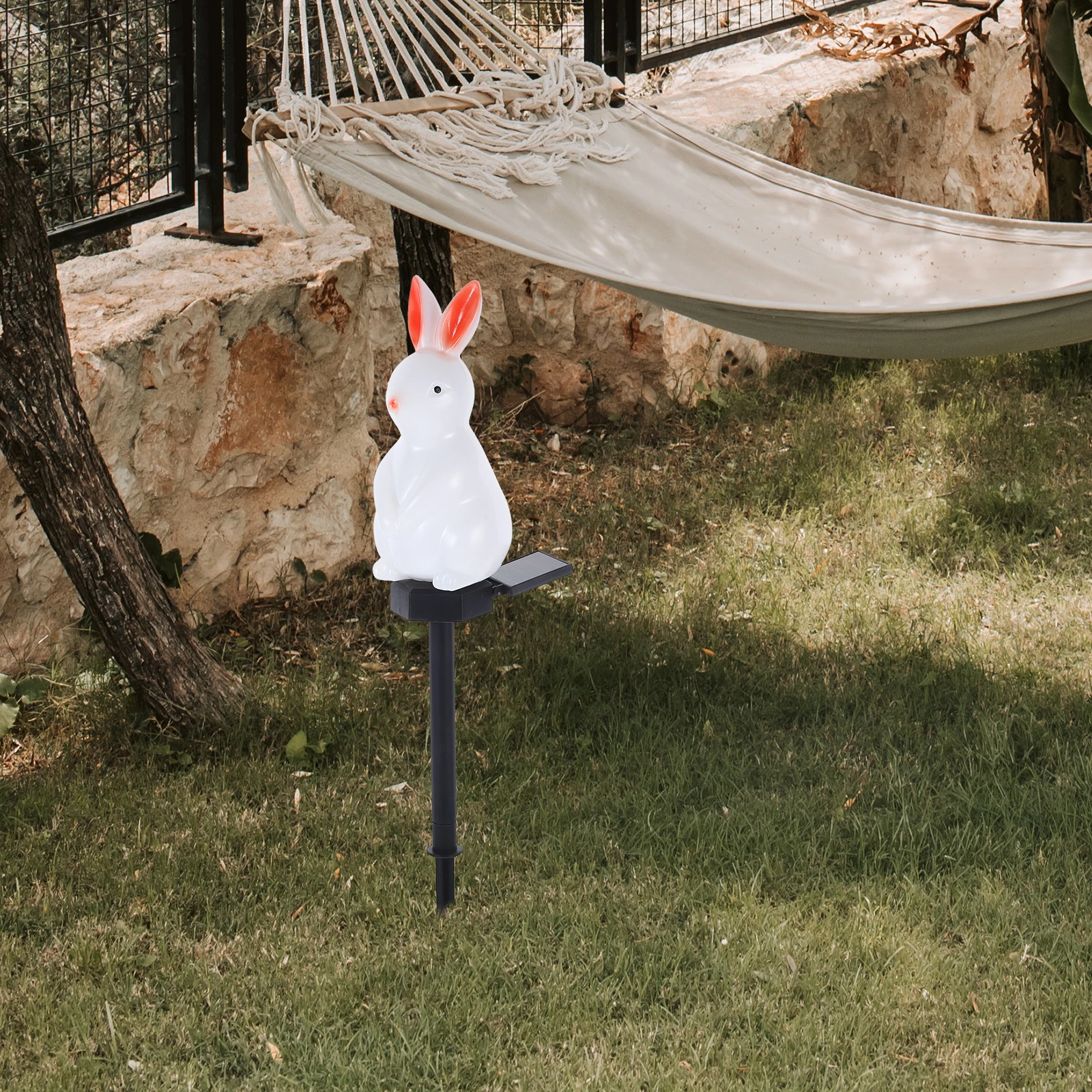 

Solar Rabbit Light White Abs Waterproof LED Easter Outdoor Garden Yard Decor Statue Solar Garden Light Powered