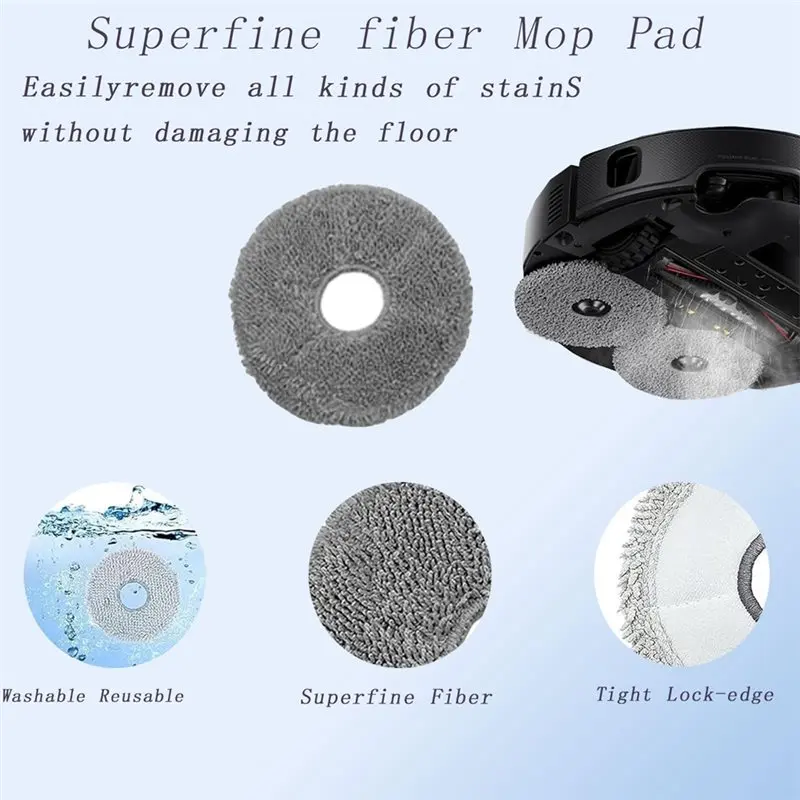 A38T-For Roborock For Saros Z70, Z70 Replacement Accessories- Side Brush, Filters, Dust Bags& Mop Pads(19 Pcs)