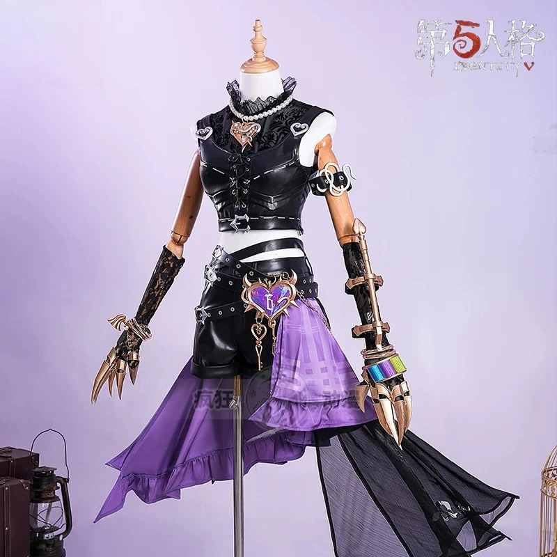 

Identity V Lockheart Cosplay Costume Black Uniforem Women Halloween Carnival Party Comic Con Role Play Clothes Clothing AniMuse