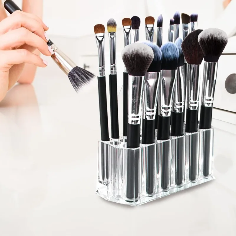 Acryl Eyeliner Lipliner Houder Organizer 26 Slots Make-Up Borstel Potlood Organisatie Container Doorzichtige Cosmetische Opslag Display