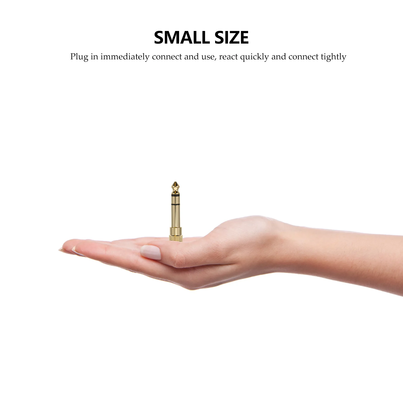 

4pcs 3.5Mm To 6.3Mm Audio Adapter Brass Connector For Headphone Amplifier Gold Plated Copper Earphone Jack Stereo Headset