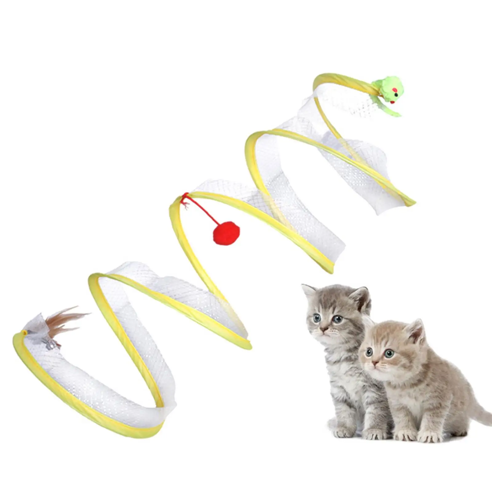 Cat Tunnel Chase Exercising Kitten Interactive Toy Kitten Tunnel