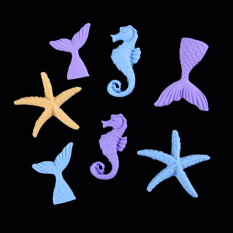 1pc Mermaid Tail Cookies Silicone Mold Sea Theme Seahorse Fondant Cake Mould Girls Mermaid Birthday Party Cake Decor Baking Tool 4