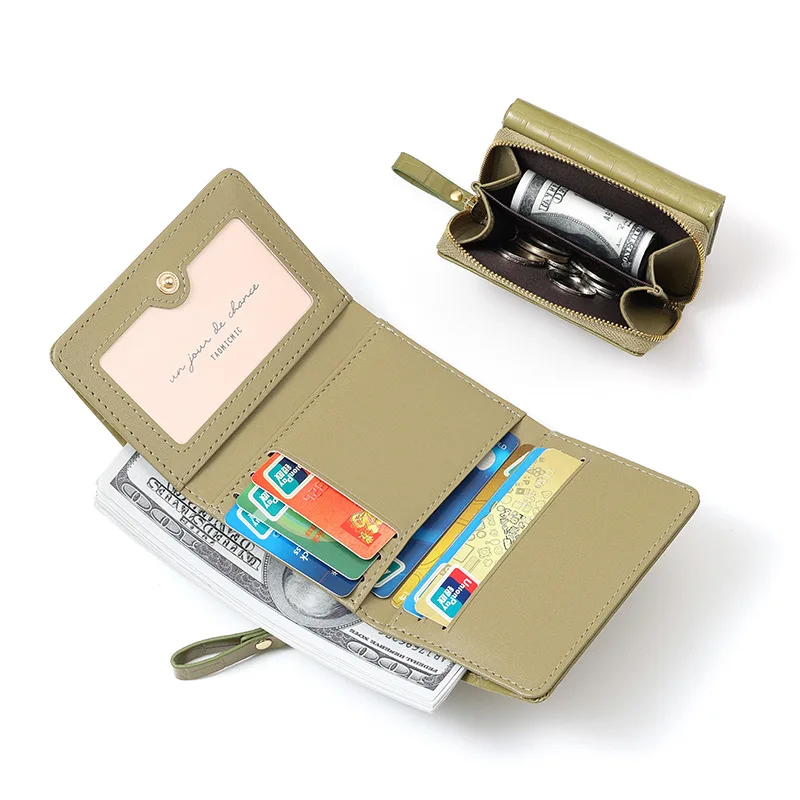 

Women Short wallet lady's retro wristband coin purse hand-held loose change card holder