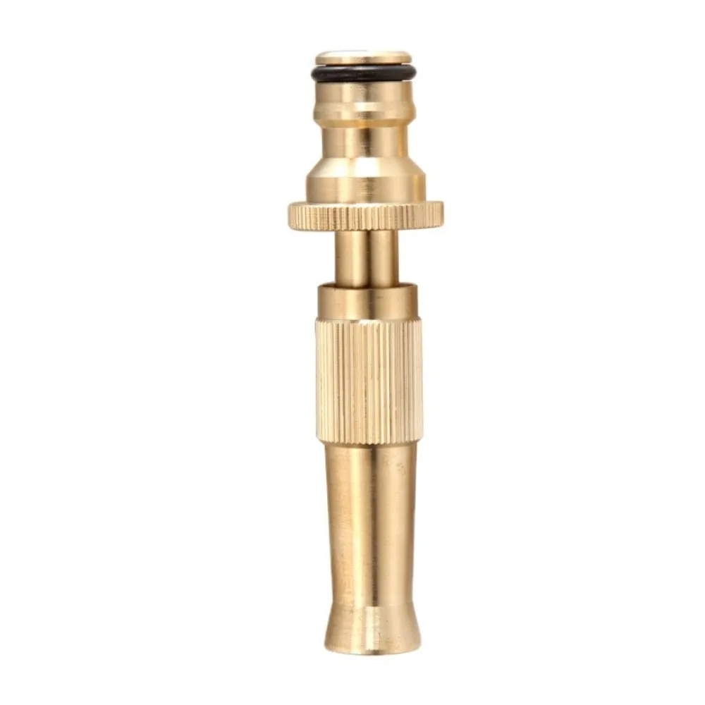 Brass Material Spray Nozzle Direct Spray Alloy Construction High Pressure Water Gun Quick Connector Adjustable Flow
