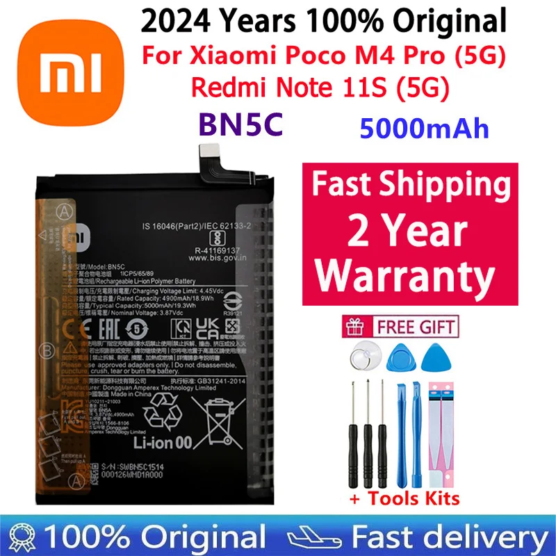 BN5C For Xiaomi Poco M4 Pro 5G  Redmi Note 11S / BM5A For Note 11 Pro / BP47 For Redmi Note11 Pro+ / Repalcement Phone Battery