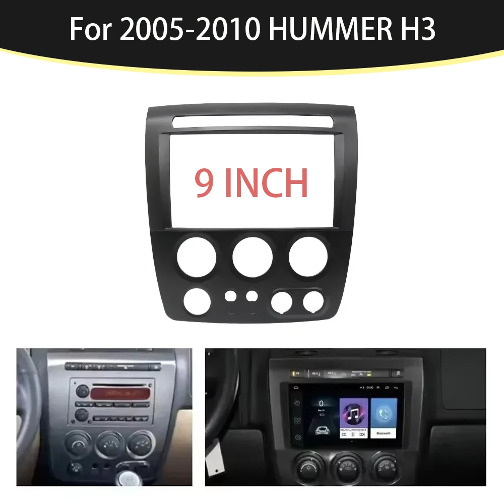 

Car Refitting CD DVD Radio Fascia Frame For 2005-2010 HUMMER H3 2DIN Stereo Dash Face Plate Frame Panel Mount Kit
