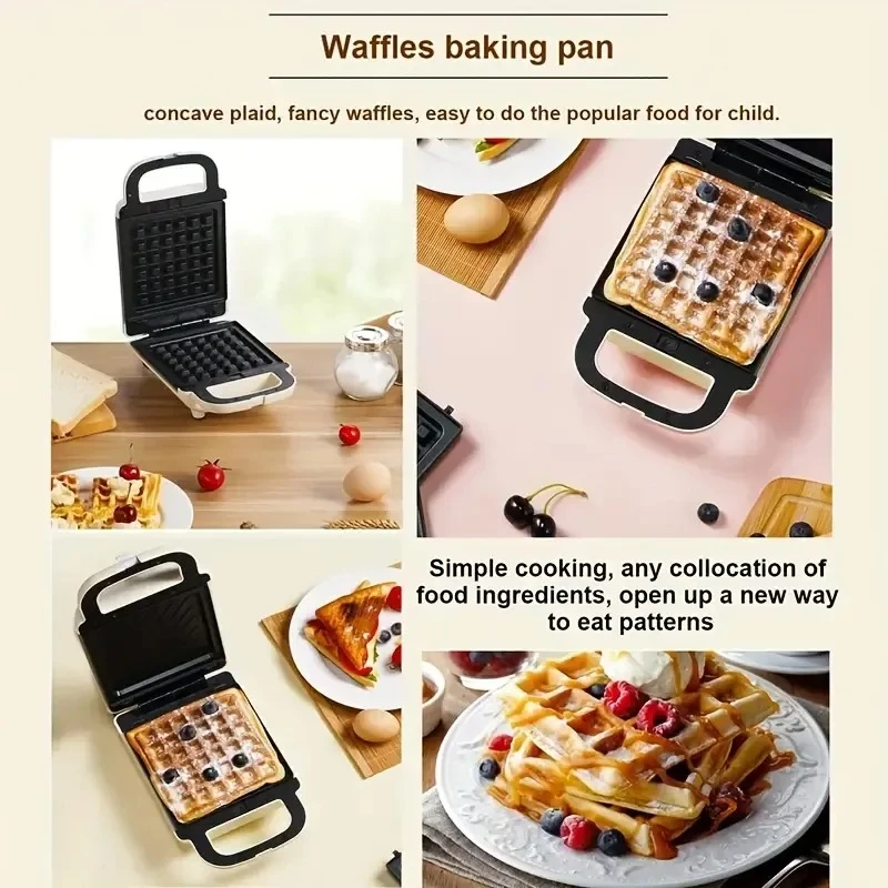 Waffle Maker Sandwich Maker Breakfast Machine Toaster Multifunctional Household Small Light Food Machine Frying Pancake Maker