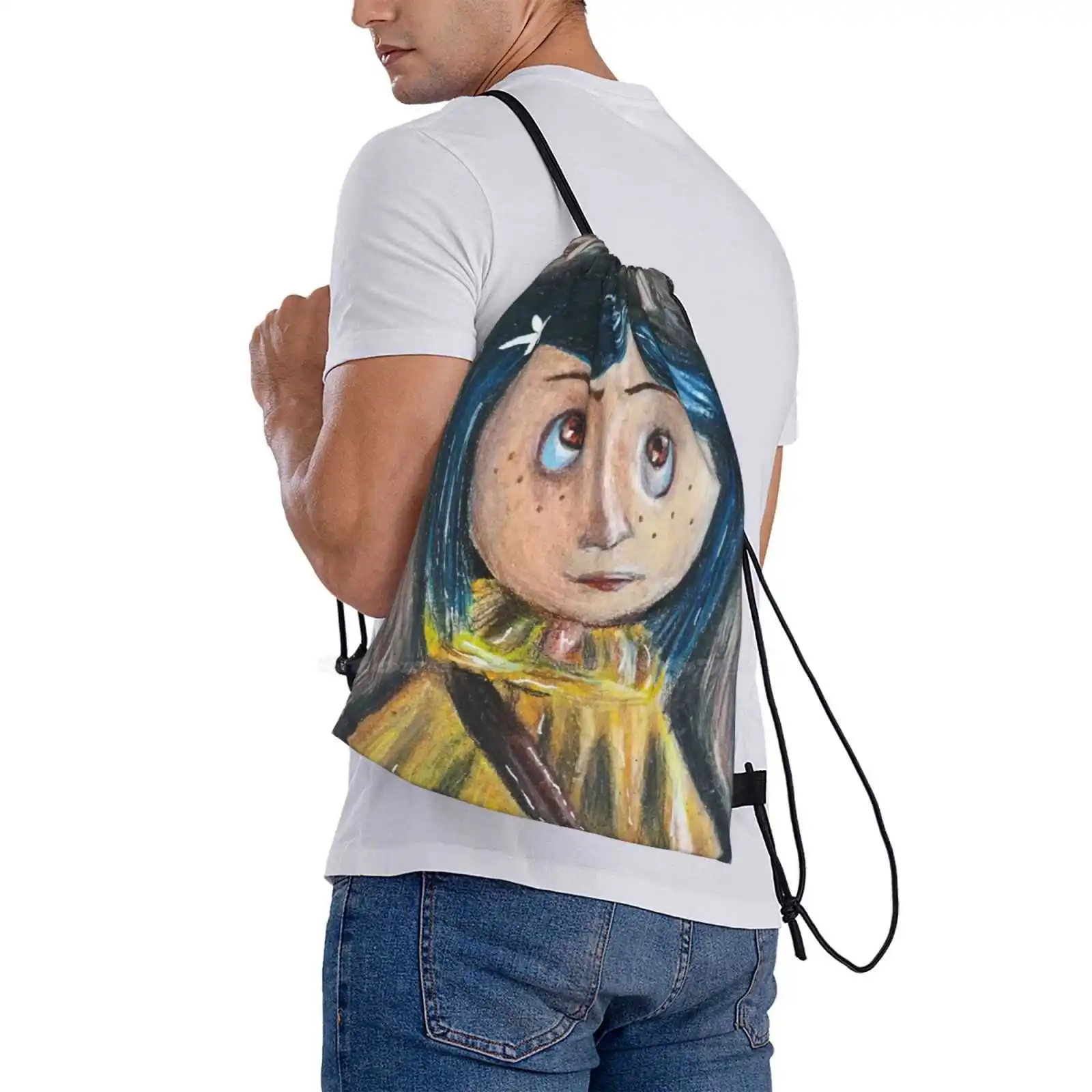 Coraline Hot Sale Schoolbag Backpack Fashion Bags Coraline Halloween Haunted Drawings Spooky Season Cartoon