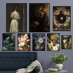 Moody Victorian Paintings Poster No Framed Kraft Club Bar Paper Vintage Poster Wall Art Painting Bedroom Study Stickers