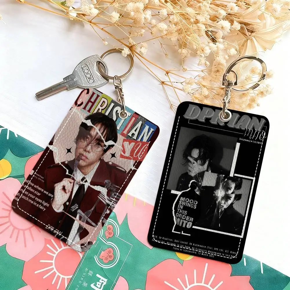 Popular Singer D-DPR cool IAN Stylish Leather Card Holder Keychain  Travel-Friendly Case for Essentials