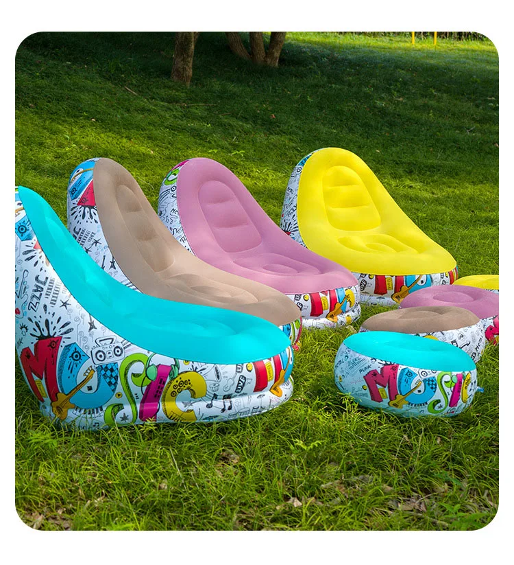 

Trendy Inflatable Sofa Chair for Camping & Home – Thick Flocking, Portable Lazy Couch, Heavy-Duty & Quick Inflate – Foldable Bed