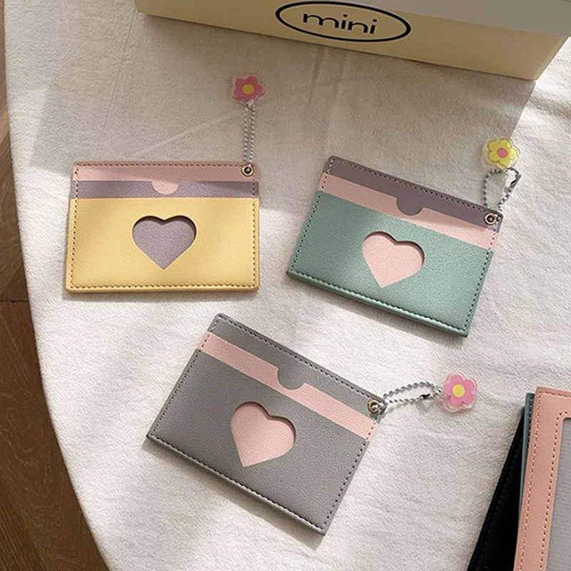 Dopamine Ins Pu Leather ID Card Holder Bank Credit Card Box Multi Slot Slim Card Case Wallet Women Business Card Cover