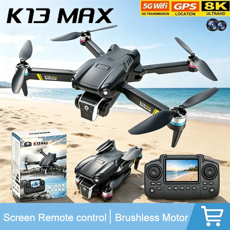 k13max-プロフェッショナル-rc-ドローン-wifi-fpv-8k-カメラ折りたたみ航空機オプティカルフローホールドスクリーンリモコンおもちゃ-quadcopters-ギフト