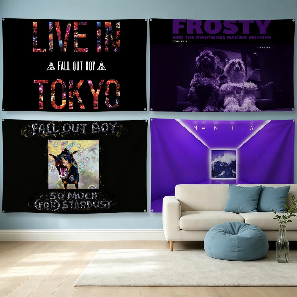 Singer F-Fall Out Boy Flag Polyester Banner Flags For Party Club Outdoor Interior Wall Paper Decoration Banner