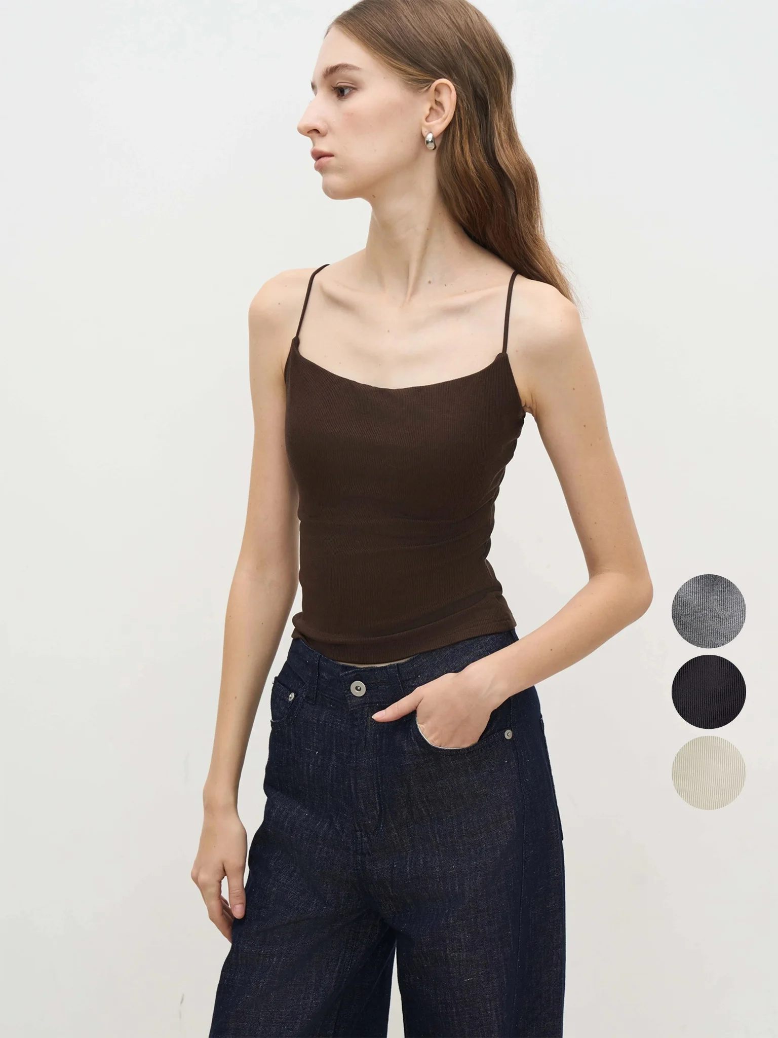 

Бюстгальтер без зажима, шерстяной цельный нагрудник, жилет с тонкими бретелями, повседневный женский внутренний костюм, обычная длина све, летний сезон