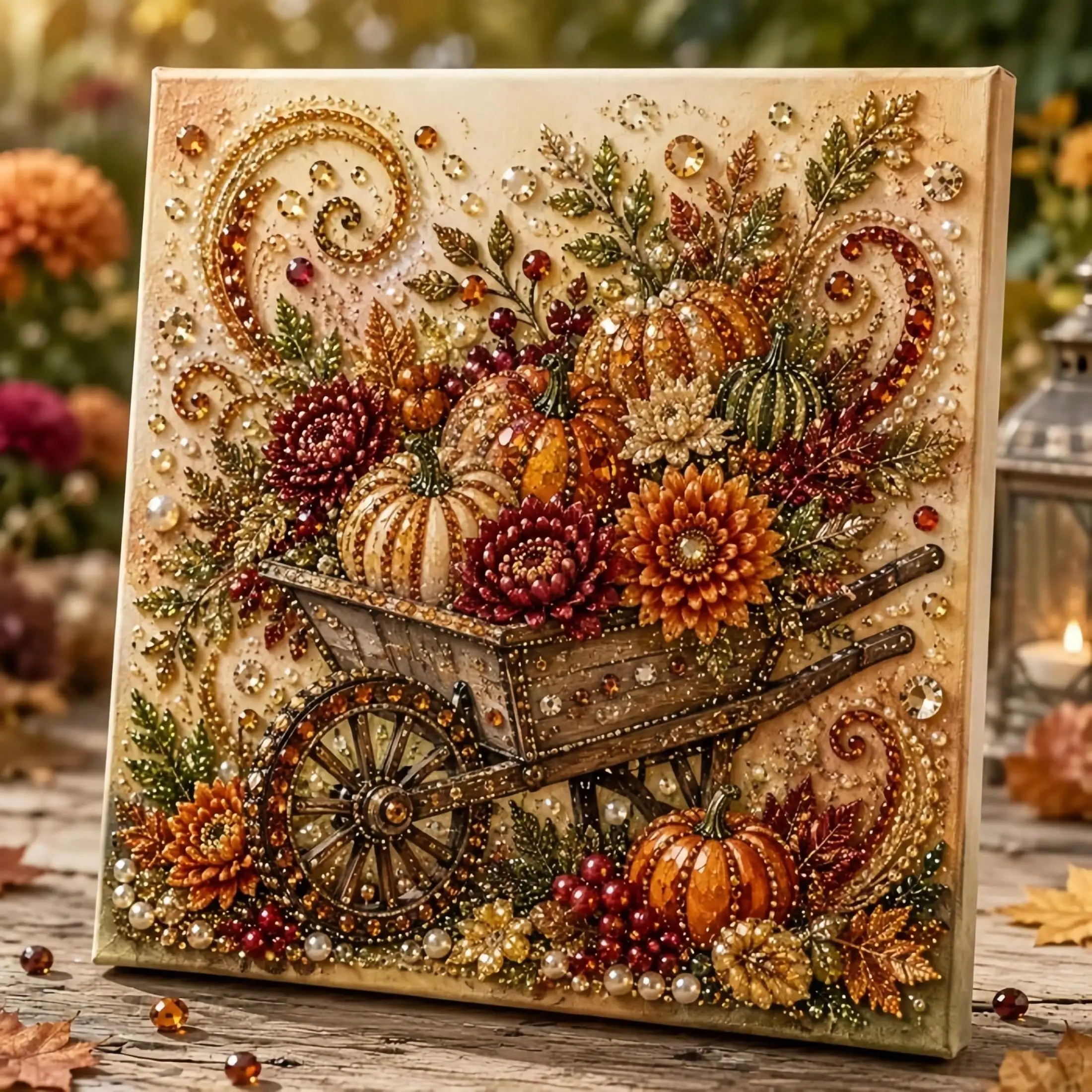 Art And Craft Autumn - Kit Lukisan Mutiara Musim Gugur, Kerajinan