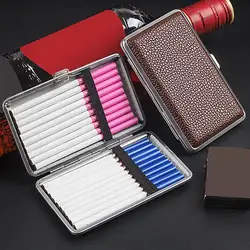 Leather Cigarettes Case Creative Classic 20-piece Pocket Box Cigarettes Storage Reusable Multifunctional PU Leather Cigarettes