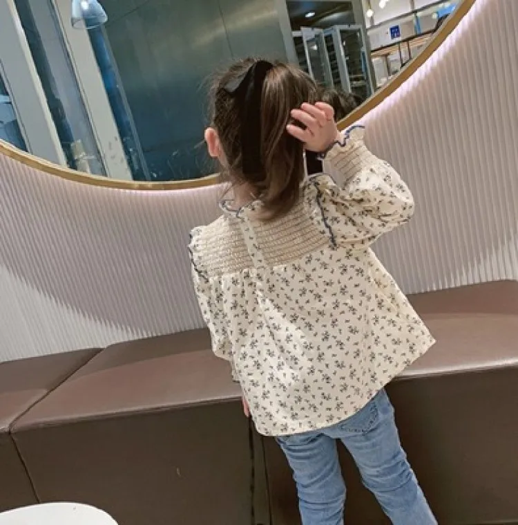 Girls' Shirts, Cotton Fashionable Korean Style Spring and Autumn Stylish Princess Tops for Kidsren Aged 3-6 Years Old, New Products for Kidsren's Clothing - view 4