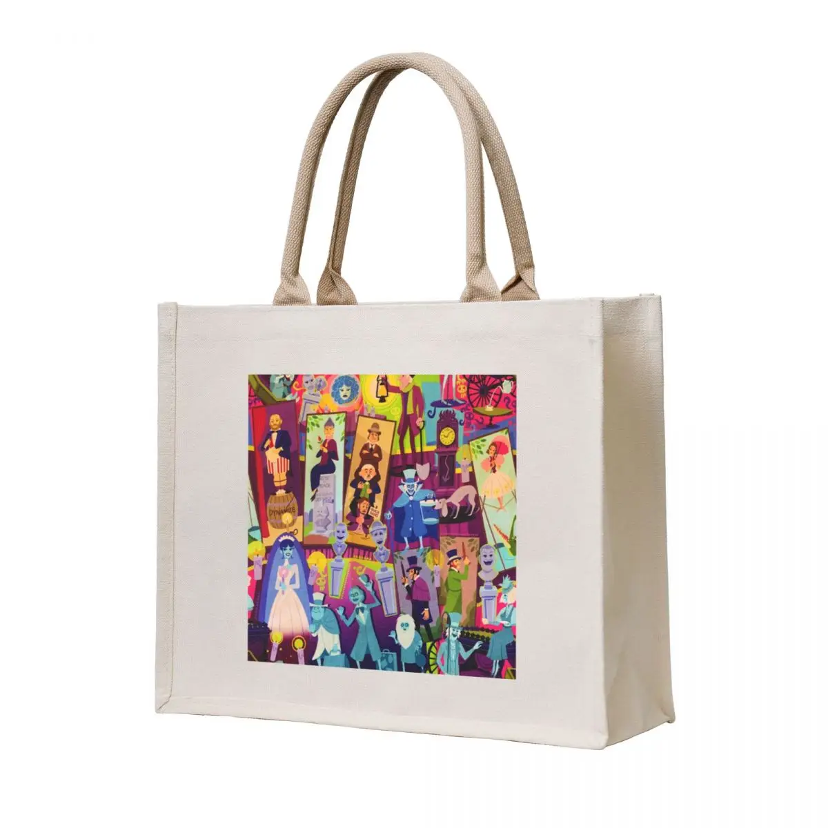 

Retro Mansion Collage Tote Bag university shopper bag Customizable tote bag Reusable bags Handbags