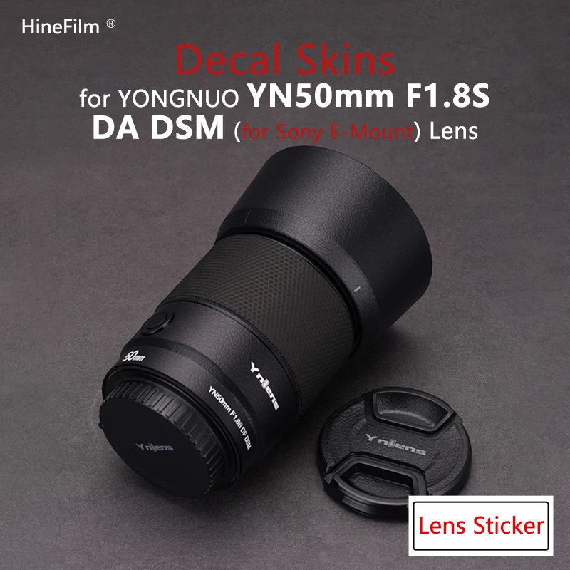 

YNLens YN50mm F1.8S Lens Premium Decal Skin for YONGNUO 50mm F1.8 DSM Protector Cover Sticker Protector Anti Scratch Court Wraps