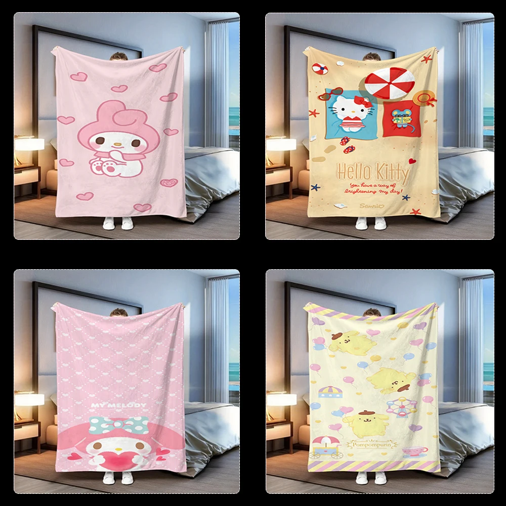 

Милое одеяло с рисунком My Melody, одеяло для обеденного перерыва, многофункциональное одеяло для гостиной, спальни, кемпинга и путешествий
