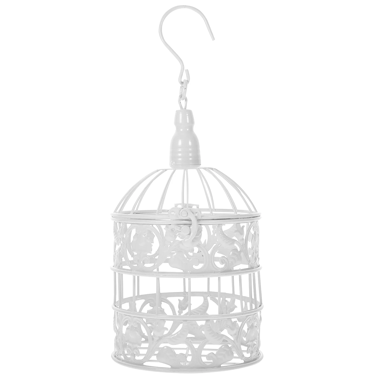 

European-Style Birdcage Adornment Bird Cage Wedding Decoration Window Display Wedding Party Birdcage Ornament Props(White)