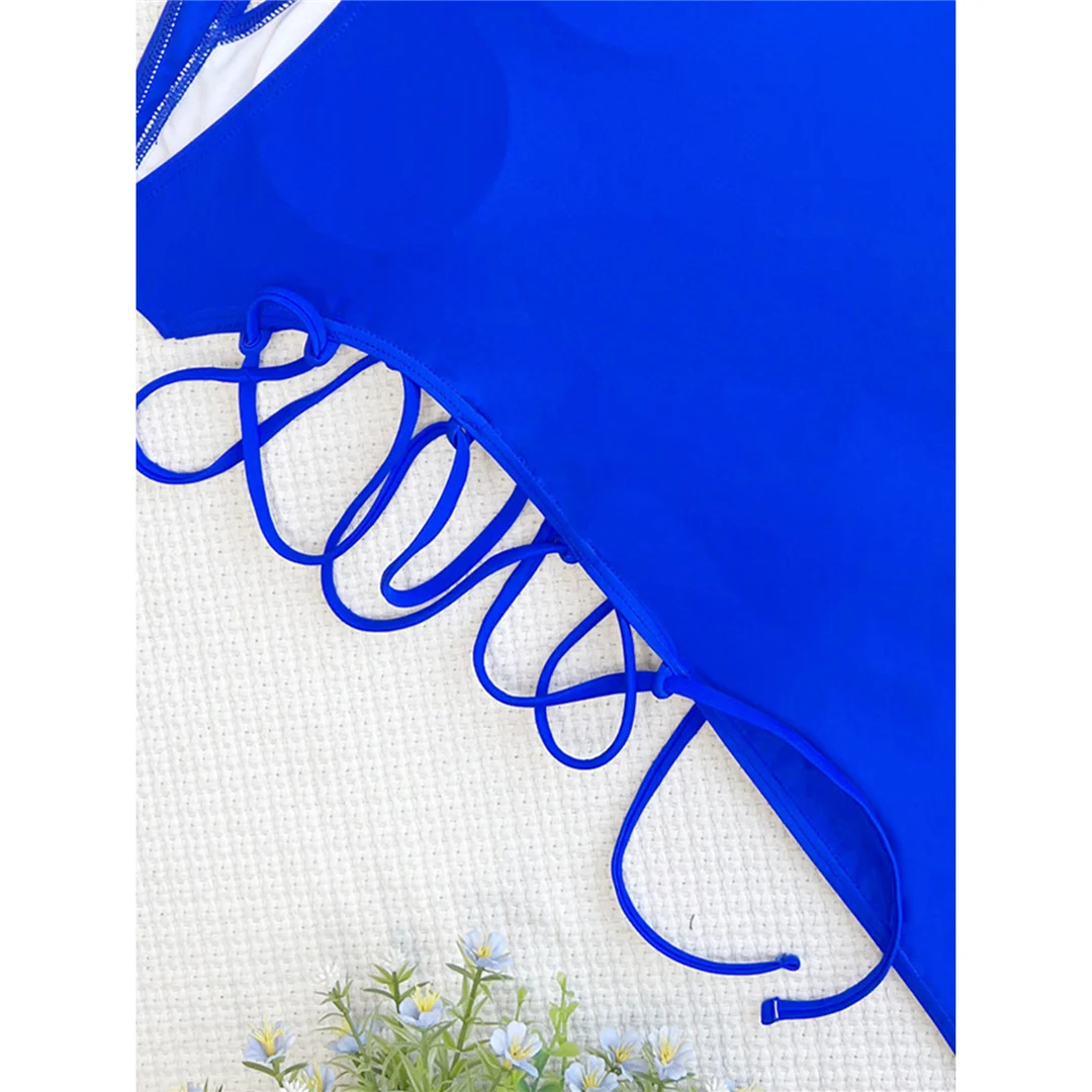 Sexy asymmetrischer One-Shoulder-Badeanzug mit Schnürung für Damen, einteiliger Badeanzug, Monokini mit Ausschnitten, Badebekleidung, Badeanzug V4637 – Detail 23