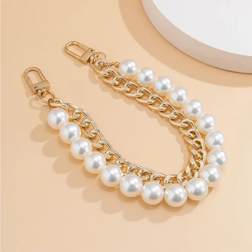 Chain Straps Bag Accessories Purse DIY Replacement Handles Handbag Belt Bag strap Pearl Bag Strap Alloy buckle bag chain