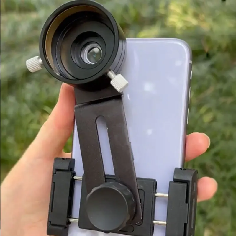 Full Metal Stable-bracket Universal Mobile Phone Holder Clip Astronomical Telescope Mount Spotting Scope Eyepiece Slit Lamp
