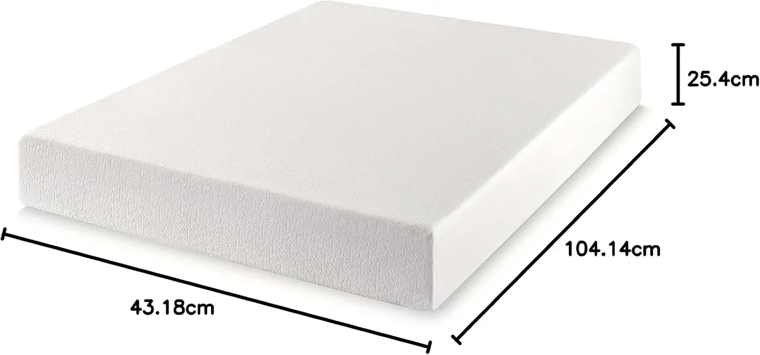 Preço Colchão Colchão duplo de 10 polegadas Bed-In-A-Box, espuma viscoelástica de chá verde