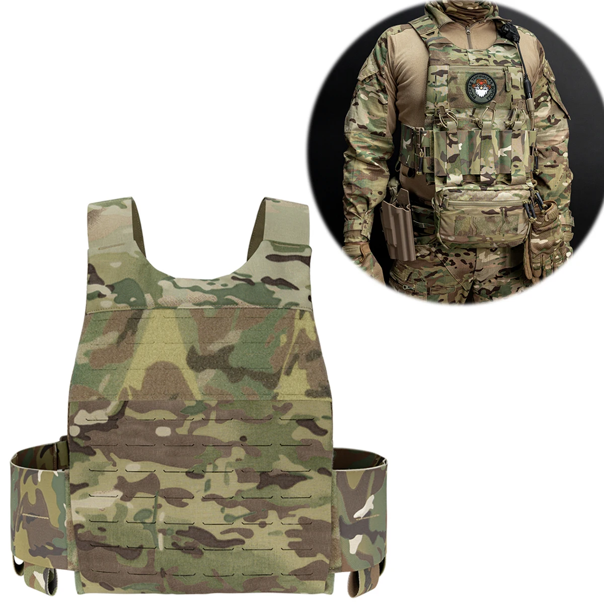 Quick Release Tactical Vest ,Hunting Vest Compatible With MK3 MK4 Chest Rig Module System,Tactical Gear For Hunting Games