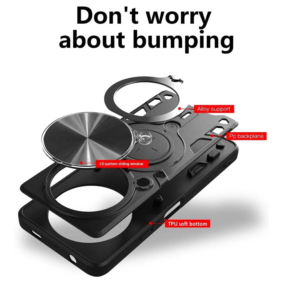 Protective Cover For OPPO Reno 12F 5G Reno12 FS 12FS 5G Case Ring Kickstand Lens Protection Shockproof Fundas Coque Capa